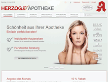 Tablet Screenshot of herzog-apo.de